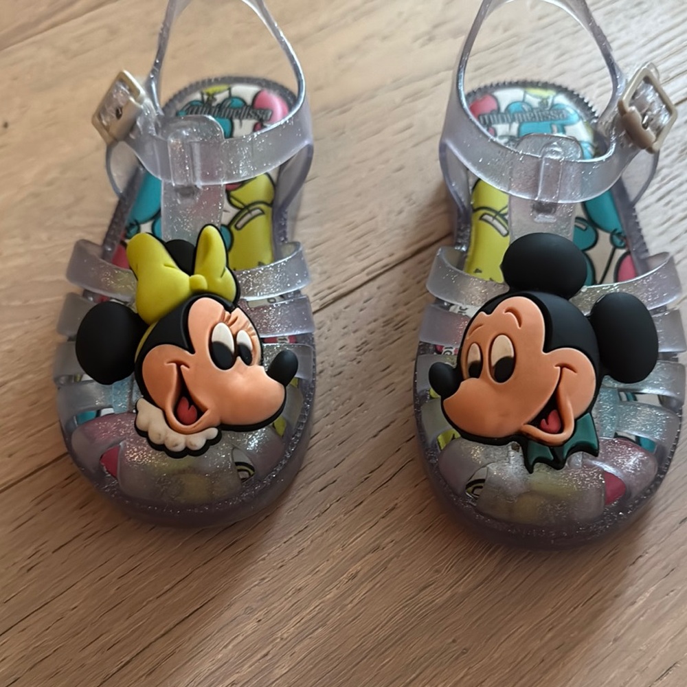 Mini Melissa Toddler Jelly Sandals with Mickey and Minnie - Picture 2 of 5